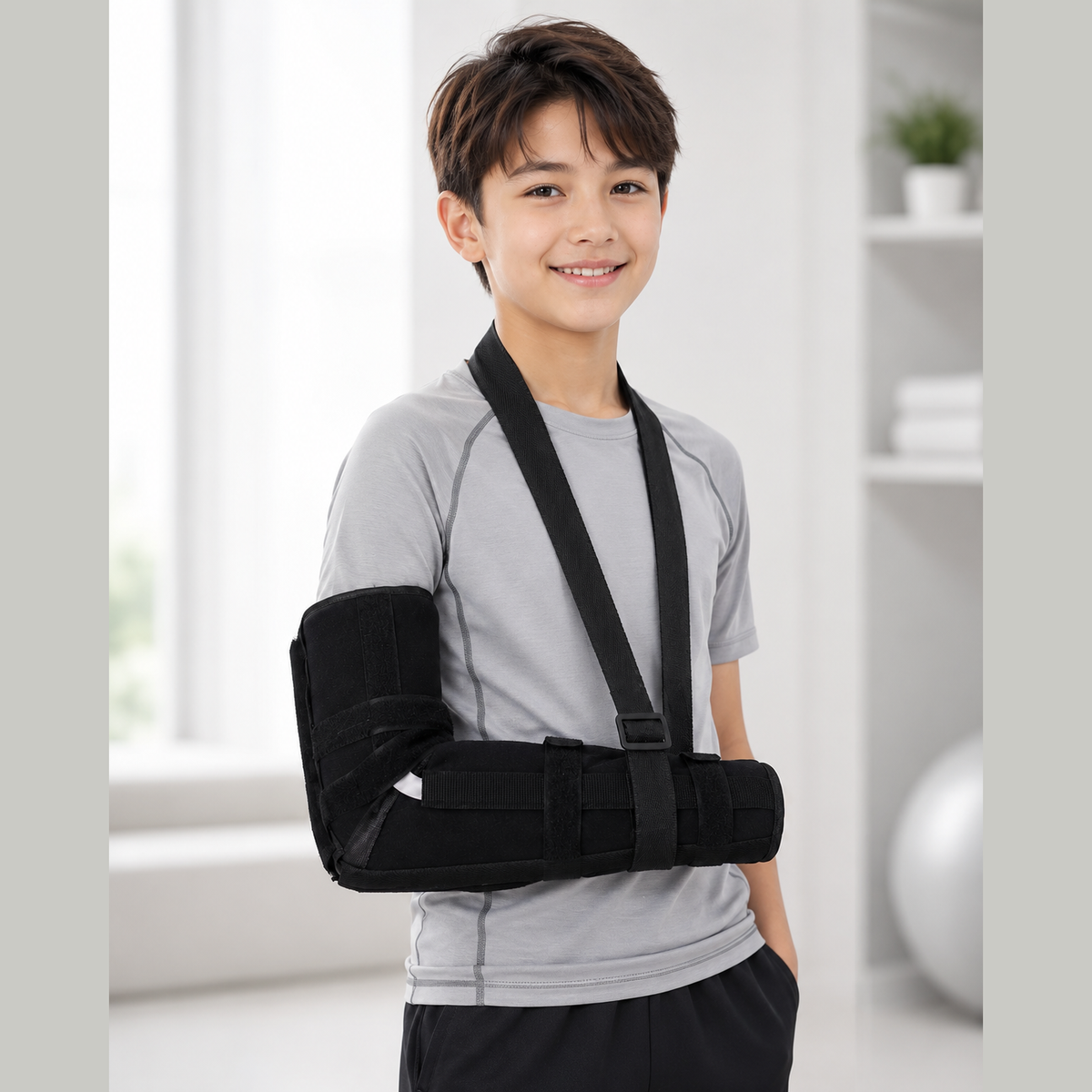 Attelle de maintien du bras pour enfant et adulte – Confortable, réglable et facile à porter