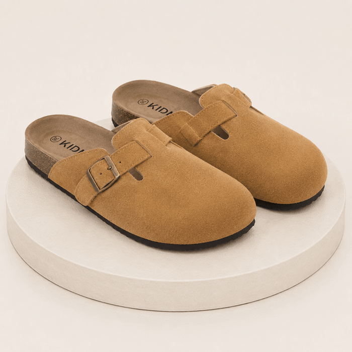 Sabots Premium en Daim Véritable Homme – Confort Ergonomique, Style Intemporel & Boucle Réglable