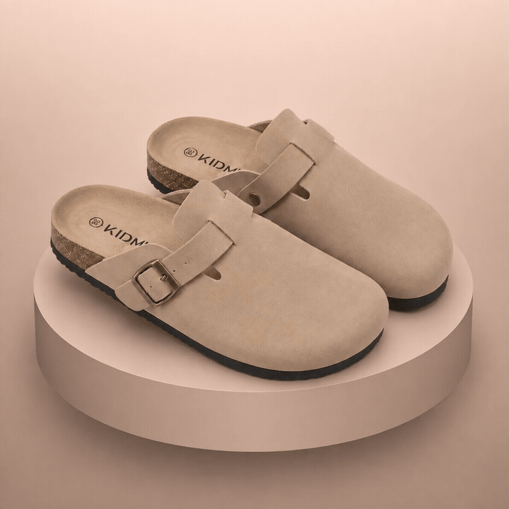 Sabots Comwarm en Daim Femme – Confort Ergonomique, Semelle en Liège et Style Décontracté