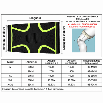 Genouillère de Compression Sport — Maintien & Récupération (Fitness, Running, Basket) – miniature produit 3 – CISQO SHOP