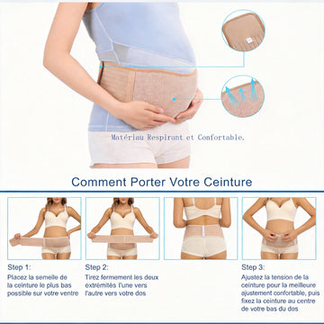 Ceinture de Maternité Ajustable & Respirante — Soutien du Ventre et du Dos – miniature produit 2 – CISQO SHOP