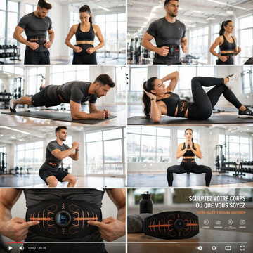 Ceinture de Tonification Abdominale Smart — Électrostimulation, 10 Modes, USB-C – miniature produit 4 – CISQO SHOP