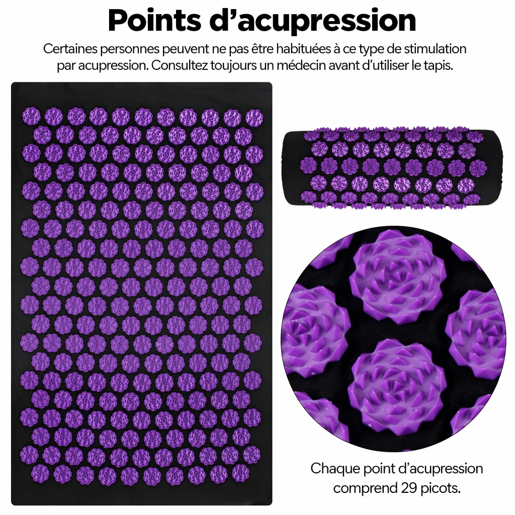 Tapis d'Acupression & Coussin — Relâchement des Tensions & Détente Profonde – image produit 10 – CISQO SHOP