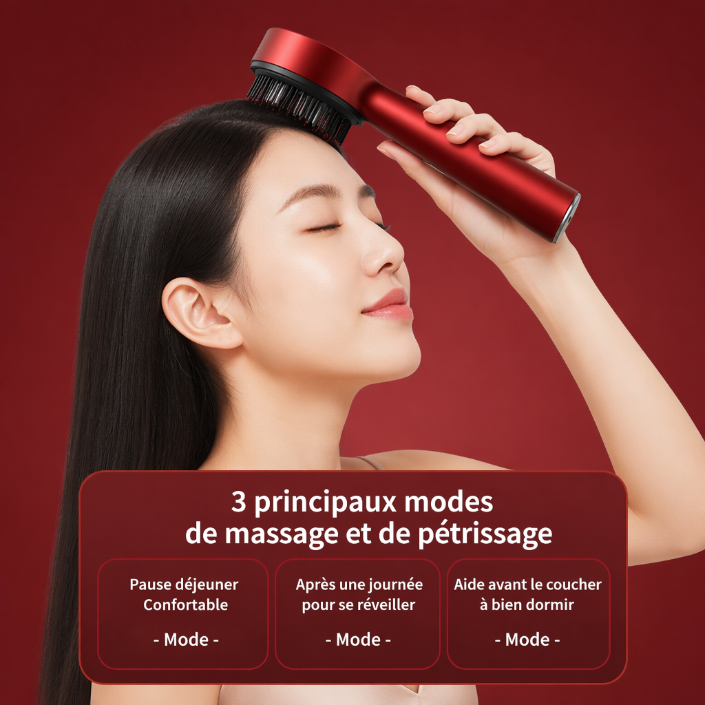 Brosse de Massage LED pour Cuir Chevelu – Soin Stimulant et Relaxant – image produit 9 – CISQO SHOP