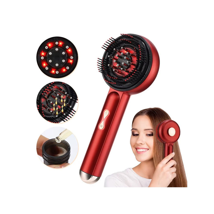 Electric Vibration Massage Comb Red Light Therapy Hair Growth Massage Scalp Brush anti Hair Loss Liquid Oil Applicator Hair Care