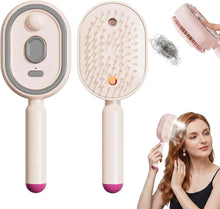 Electric Spray Hair Brush Rechargeable Water Spray Hair Brush Anti-Static Hair Brush Reduce Frizz Electric Steam Massage Comb
