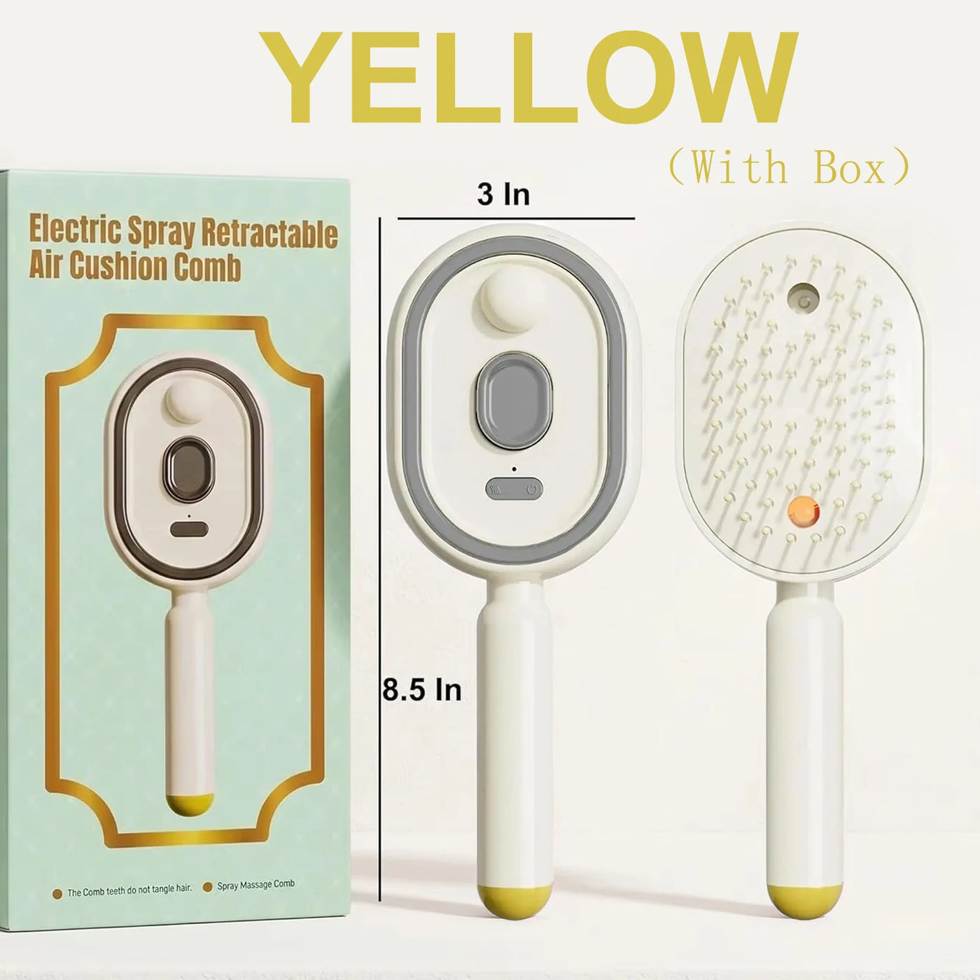 Electric Spray Hair Brush Rechargeable Water Spray Hair Brush Anti-Static Hair Brush Reduce Frizz Electric Steam Massage Comb
