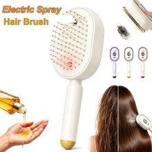 Electric Spray Hair Brush Rechargeable Water Spray Hair Brush Anti-Static Hair Brush Reduce Frizz Electric Steam Massage Comb