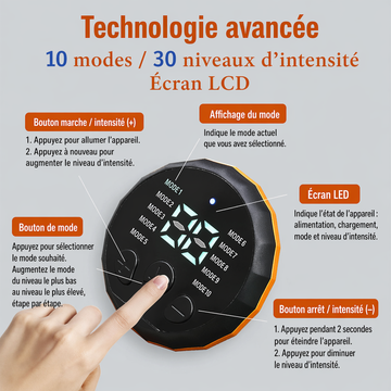 Ceinture de Tonification Abdominale Smart — Électrostimulation, 10 Modes, USB-C – miniature produit 6 – CISQO SHOP