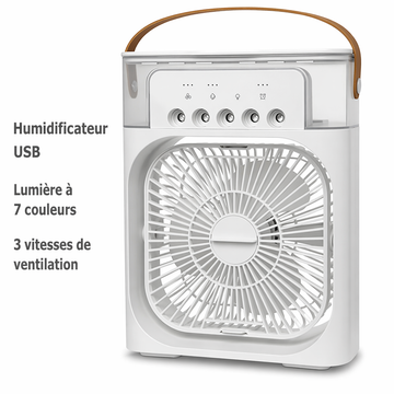Ventilateur 3-en-1 Rafraîchisseur d'Air — Humidificateur & Veilleuse LED – miniature produit 8 – CISQO SHOP