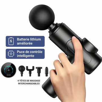 Pistolet de Massage Pro — Récupération Musculaire Profonde, 6 Têtes & Écran Tactile – miniature produit 1 – CISQO SHOP
