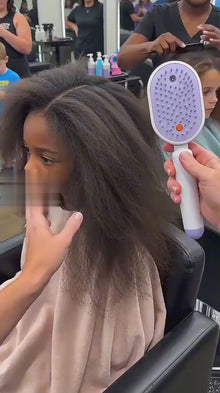 Brosse à cheveux électrique rechargeable avec vaporisateur d'eau et fonction antistatique – Réduit les frisottis – Peigne de massage électrique à vapeur