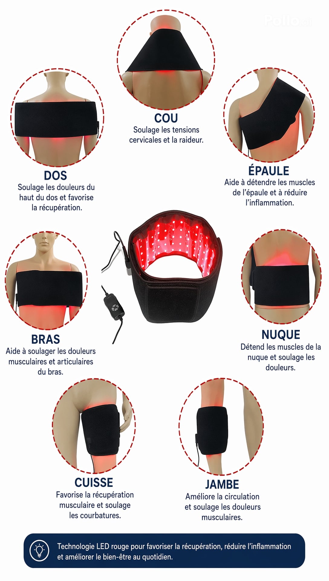 Ceinture Chauffante Lombaire — Chaleur Apaisante & Confort du Dos – image produit 5 – CISQO SHOP